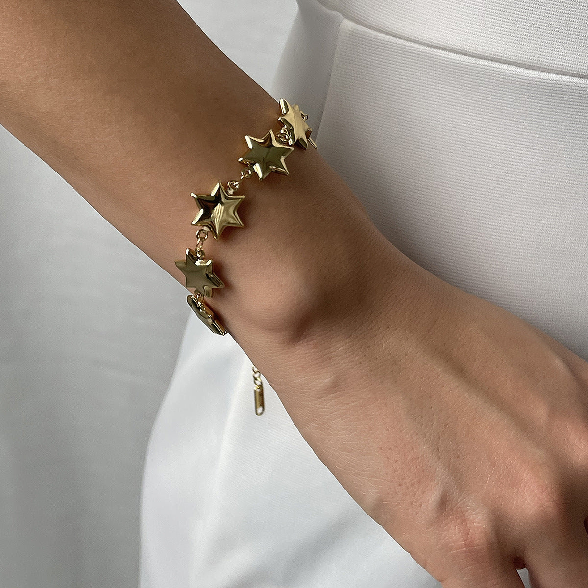 Collana da Donna Minimalista con Cuore Geometrico, Croce, Stella, in Acciaio Inox Placcato Oro 18K