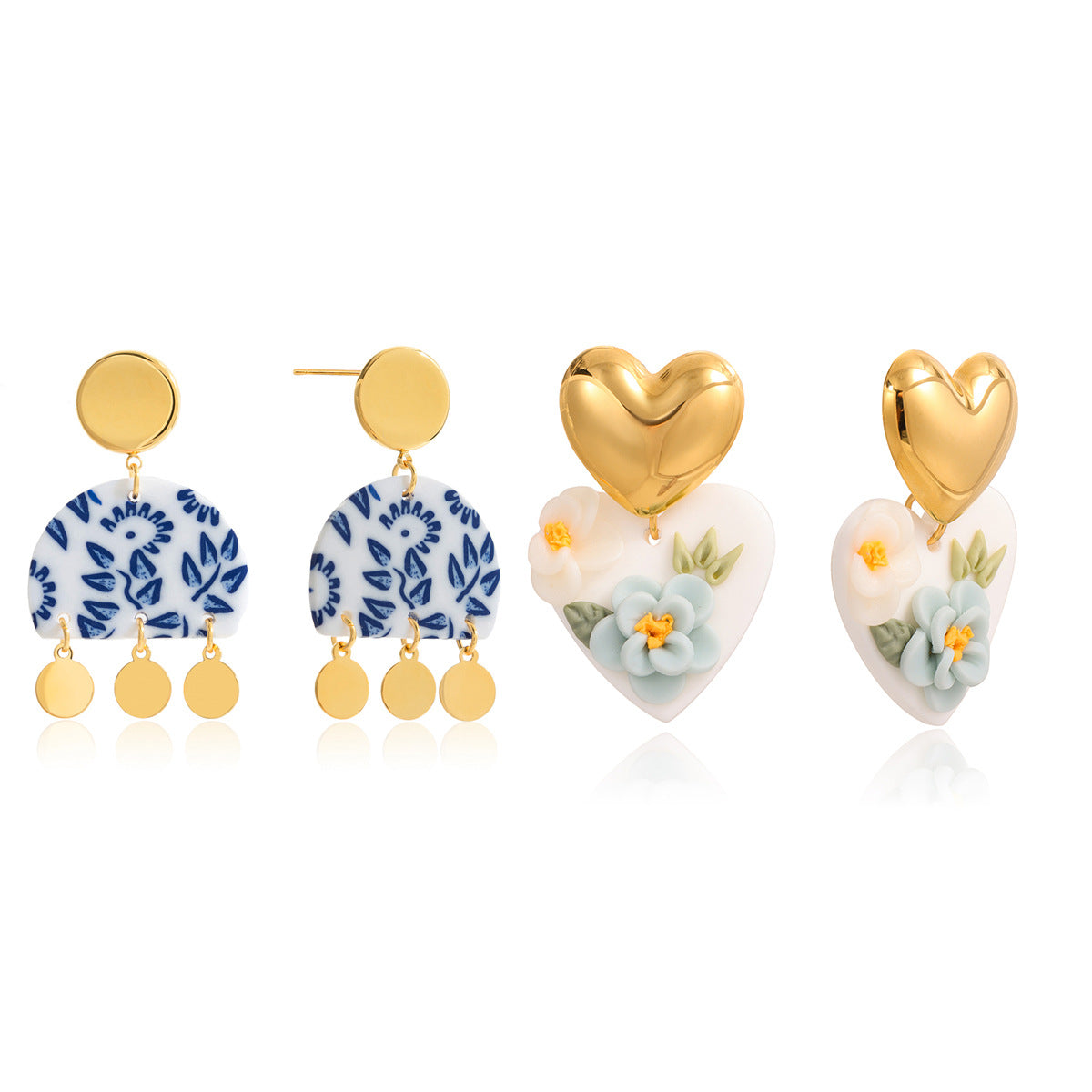 Pendientes de tuerca minimalistas geométricos de titanio y acero con acabado chapado para mujer, joyería hipoalergénica de acero inoxidable para la oreja