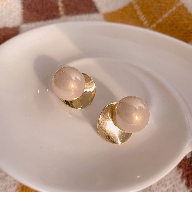 Eleganti Orecchini a Perno da Donna in Stile Francese Vintage con Zirconi Geometrici e Perle Imitazione