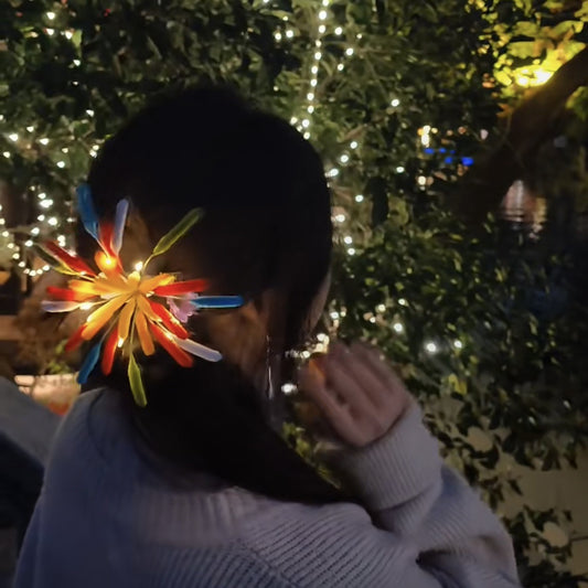 Luxury Velvet Bow Hair Clip for Women with Floral Design Duckbill Hairpin for Back of Head