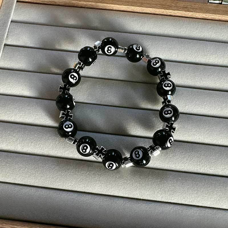 Geometric Round Cross Enamel Alloy Bracelet Unisex