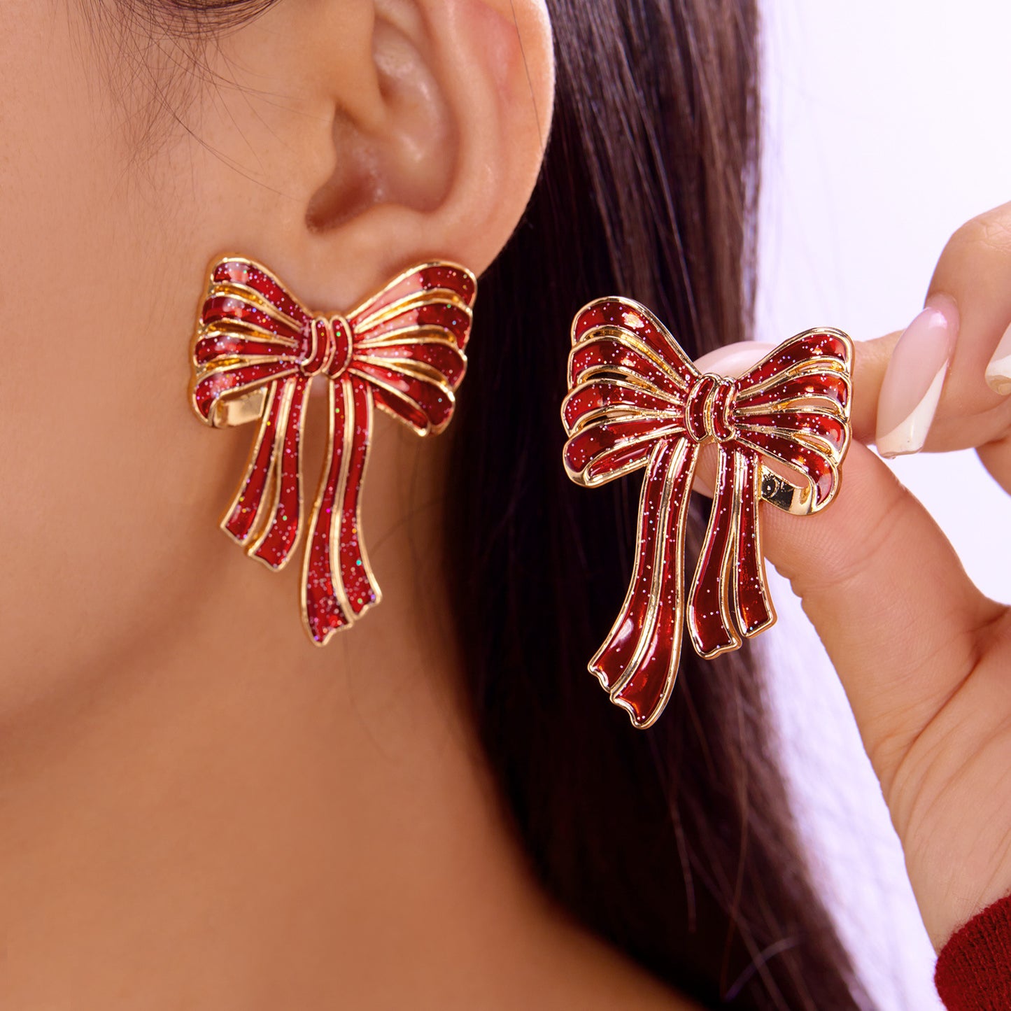 Pendientes colgantes temáticos navideños con diseño de copo de nieve, árbol, muñeco de nieve, bota de vaquero y borla de campana en aleación de zinc con acabado galvanizado para uso unisex