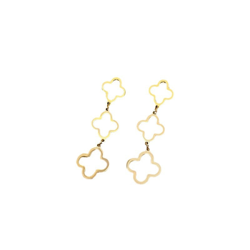Minimalist Geometric Titanium Steel Earrings for Women