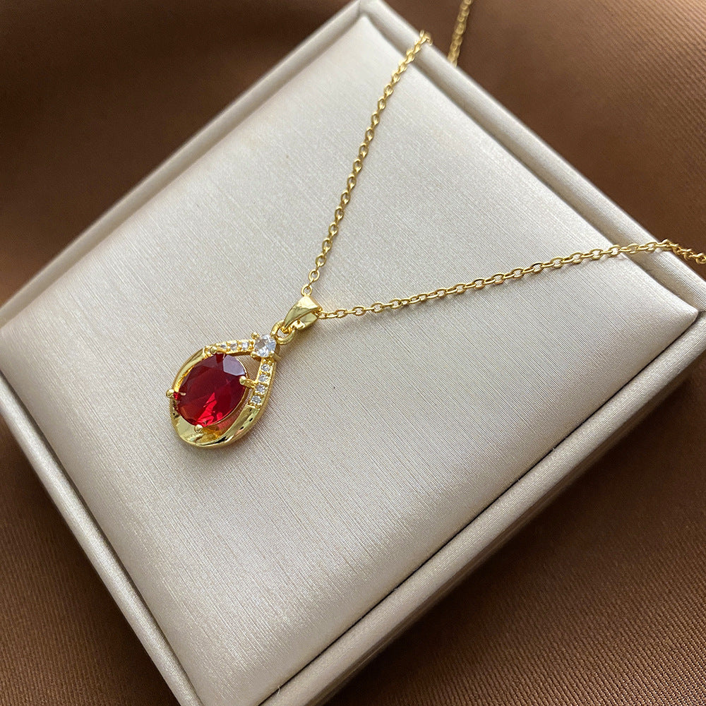 Collana con Ciondolo Floreale Minimalista per Donne e Uomini in Acciaio al Titanio con Catena a Serpente, Finitura Galvanizzata e Design Irregolare