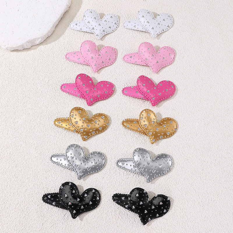 Cute Star-Shaped Children's Hair Clip with Bow Detail Polyester BB Clip for Girls