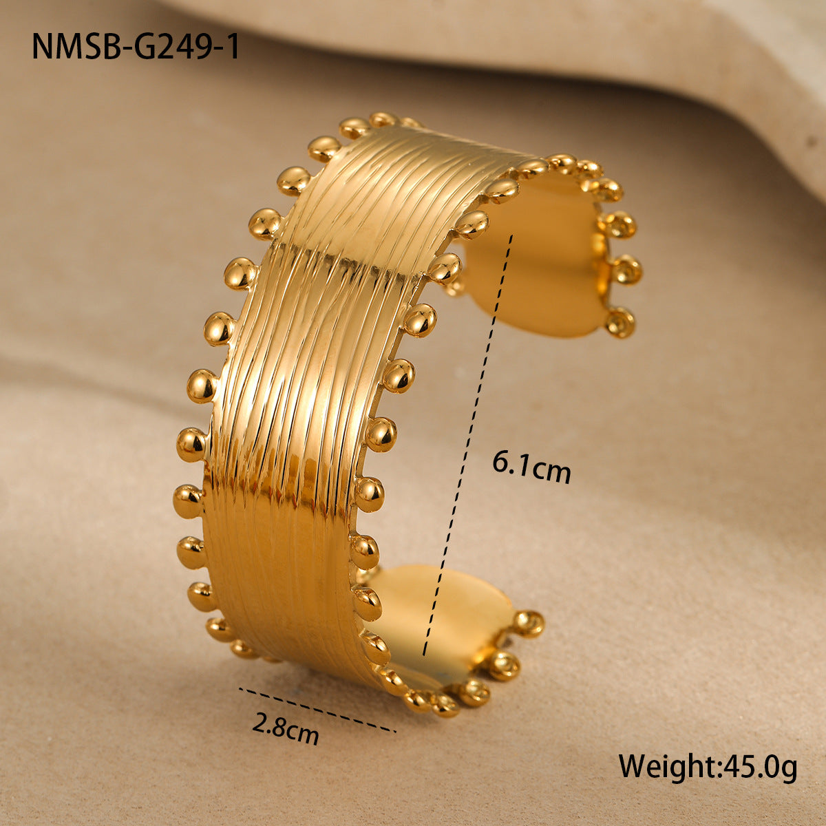 Pulsera de Acero Inoxidable Geométrica Minimalista para Mujer con Baño de Oro de 18K, Diseño de Cuadros, Estilo de Oficina a la Moda