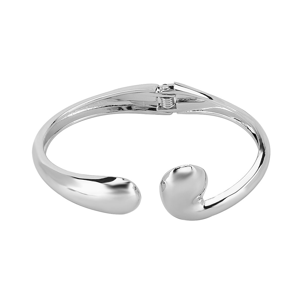 Pulsera de aleación minimalista con diseño geométrico chapado para mujer, para la primavera
