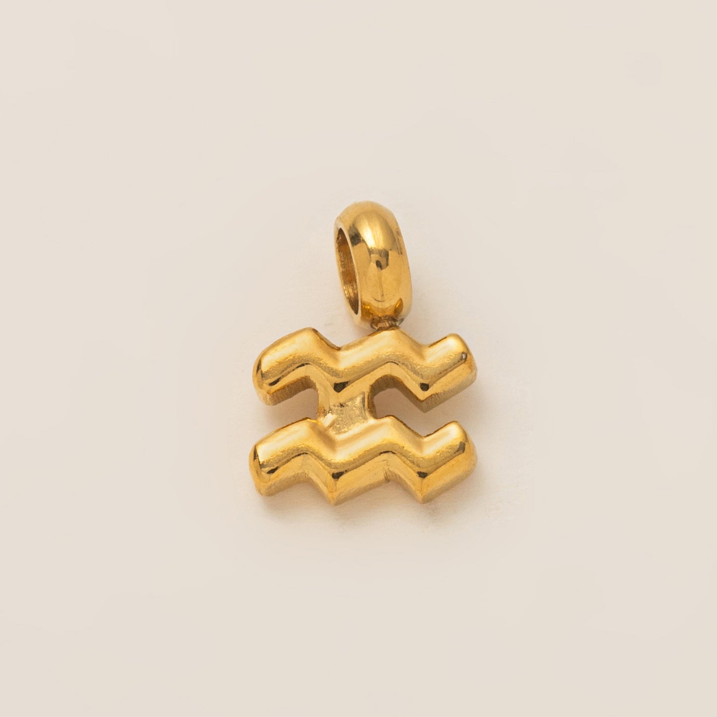 Elegant Stainless Steel PVD Zodiac Charm Bar Necklace