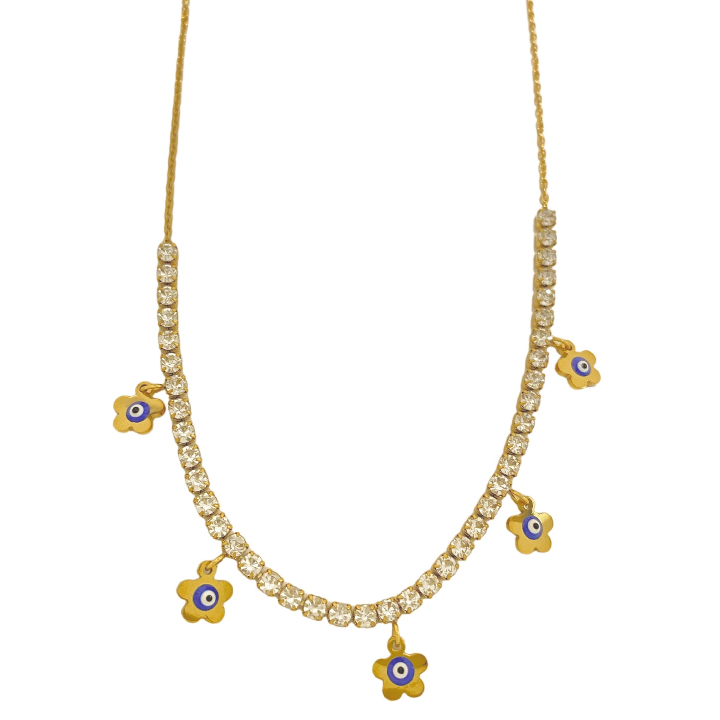 Minimalist Geometric Star Cubic Zirconia Inlaid Titanium Steel Necklace for Unisex