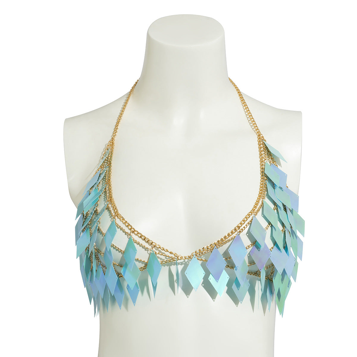 Sexy Geometric Checkered Acrylic Body Chain Bikini Waist Chain for Women Party Fashion