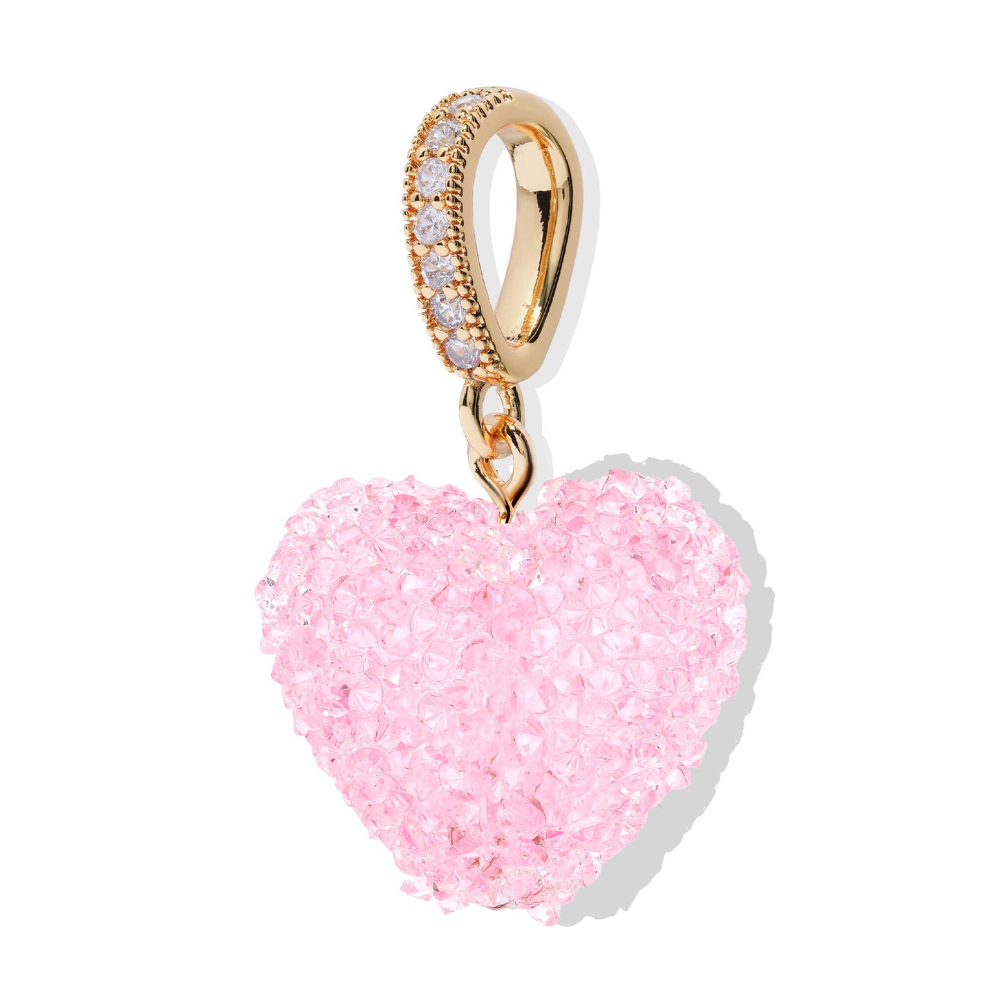 Sweet Colorful Heart Geometric Acrylic Pearl Plated Necklace