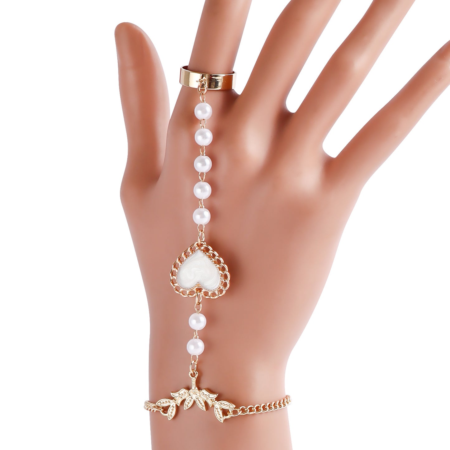 Vintage Geometric Arrow Open Ring Bracelet Set with Rhinestone Inlay and Plated Metal for Women