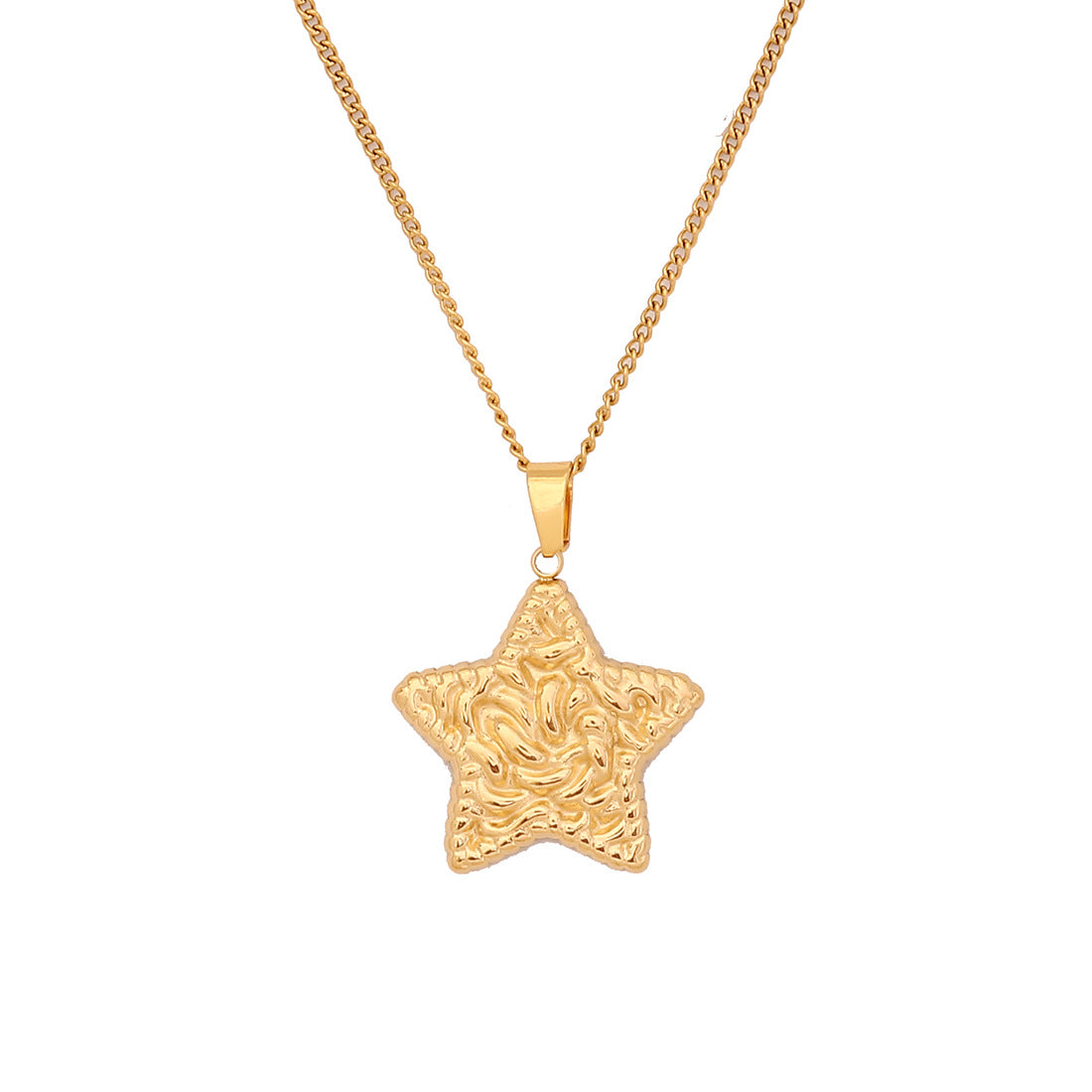 Heart-Shaped Sun Pendant Necklace in Stainless Steel for Women with Romantic and Playful Design