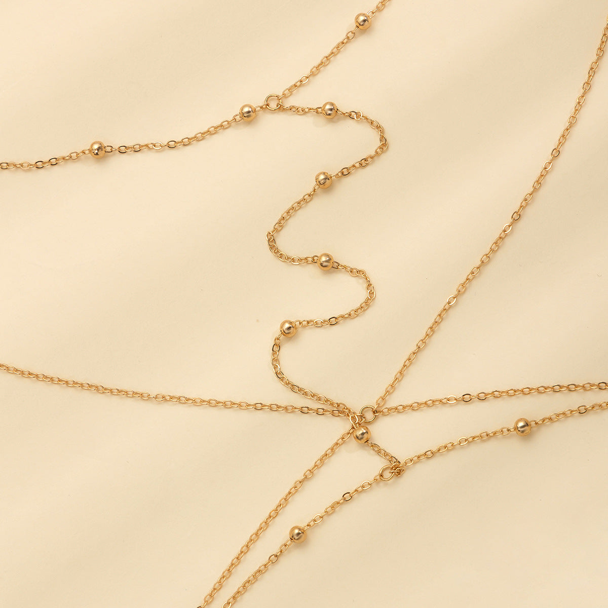 Minimalist Brass Plated Body Chain for Women