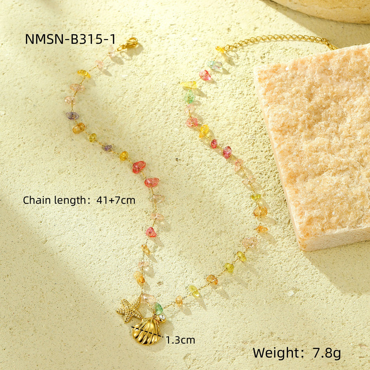 Parure da donna con collana, bracciale, orecchini e anello abbinati in acciaio inossidabile placcato, design geometrico ispirato all'oceano