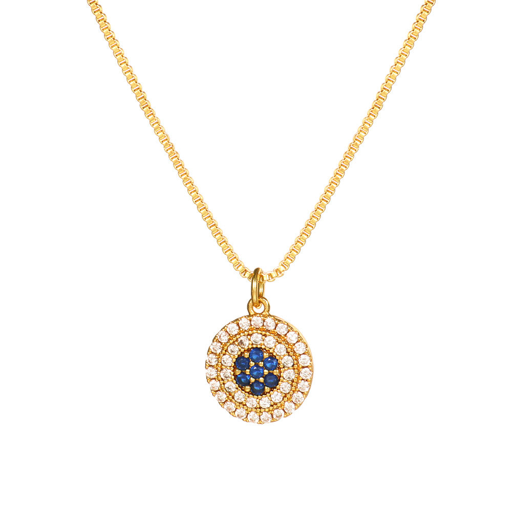 Brass Cubic Zirconia Butterfly Cross Dragonfly Heart Moon Pendant Necklace for Women with Box Chain