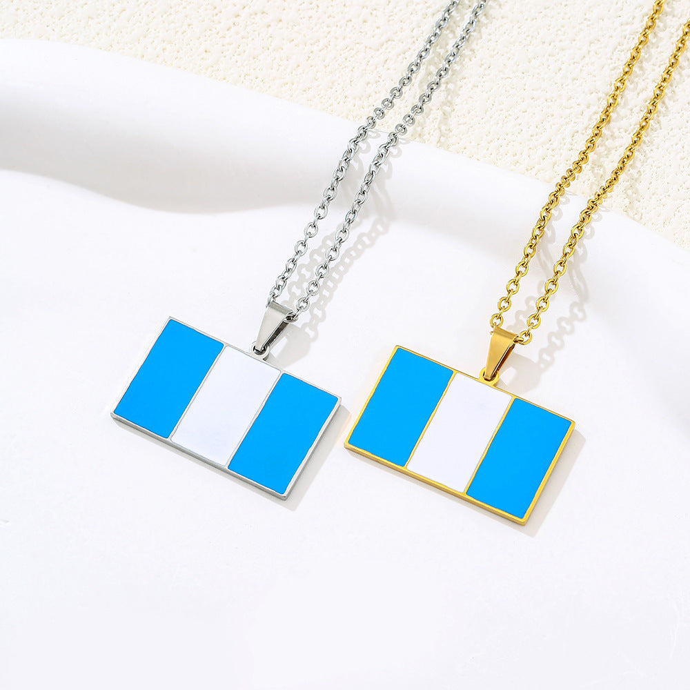 Portachiavi con ciondolo in acciaio inossidabile smaltato stile etnico per uomo e donna, accessorio regalo universale