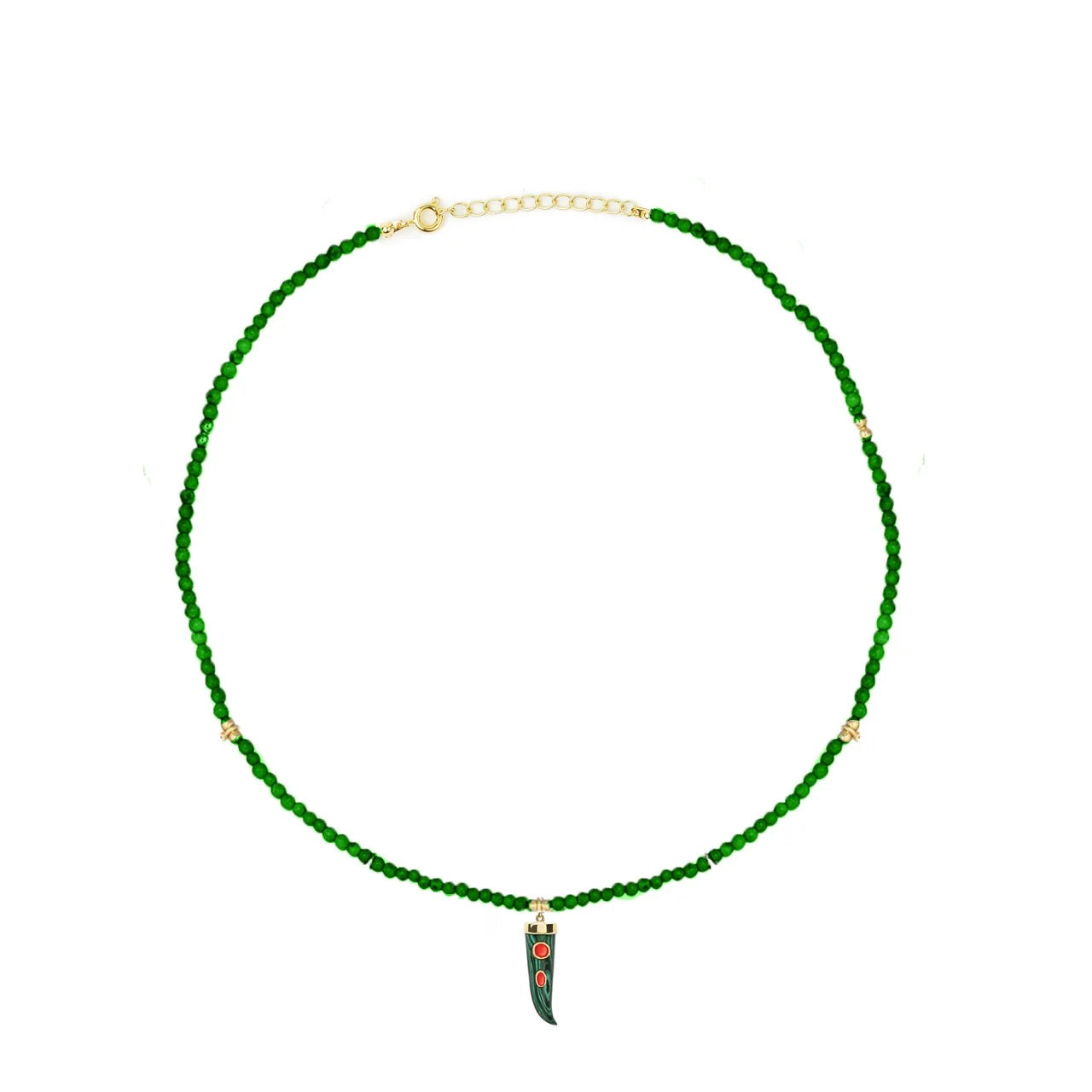 Vintage Style Chili Pepper and Pearl Beaded Necklace in Copper with Plated Finish for Women