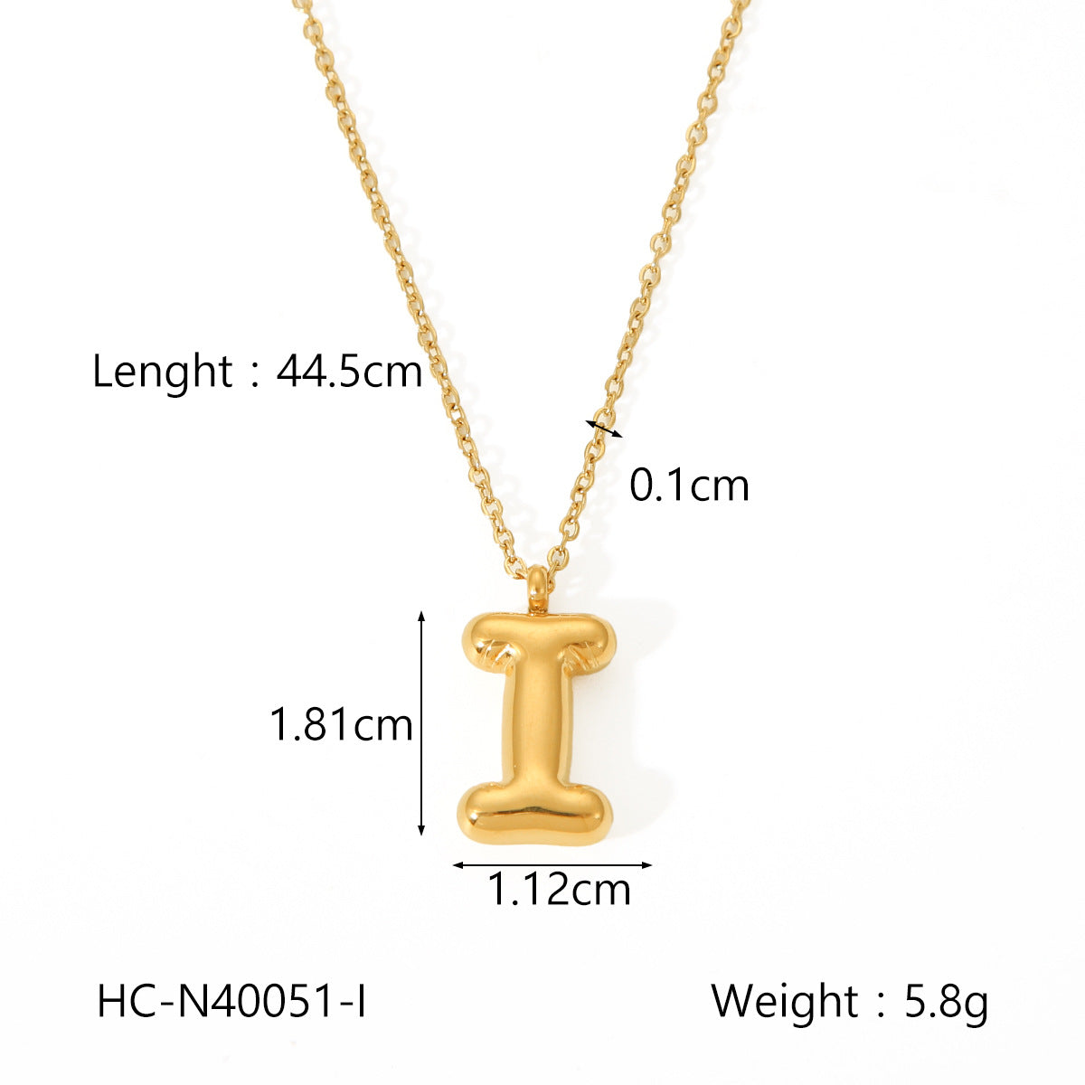 Collana con ciondolo a bolla in acciaio al titanio con finitura galvanica per donna, catena in acciaio inossidabile con ciondolo minimalista alla moda con alfabeto
