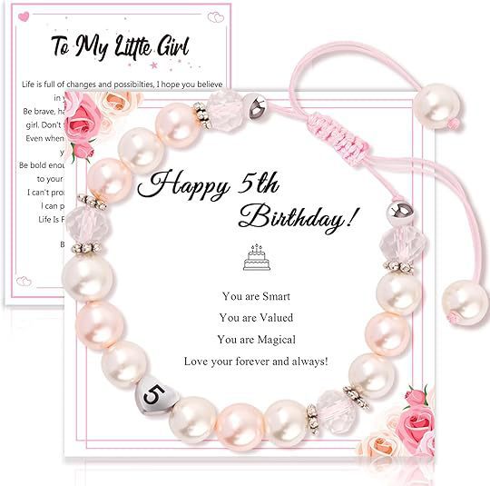 Sweet Pink Pearl Butterfly Letter Charm Bracelet for Women