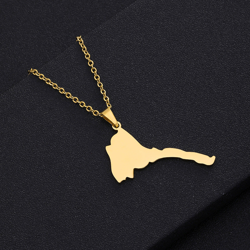 Collana in acciaio inossidabile con lettera geometrica, ciondolo in acciaio al titanio, finitura galvanizzata, catena a O, accessorio moda unisex