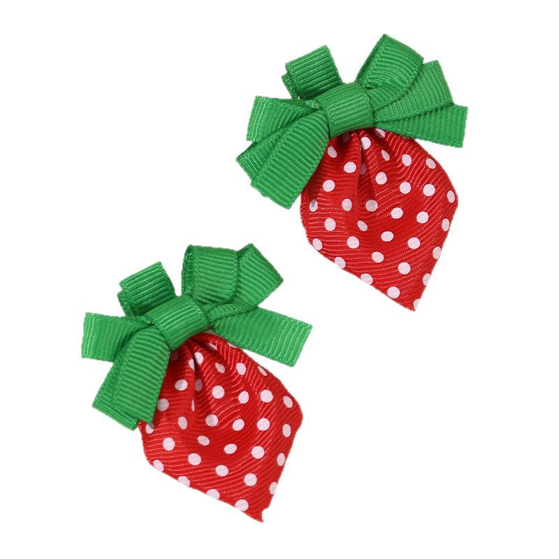 Natural Style Bow-Shaped Hair Clip for Girls with Ruffled and Mesh Details, Polyester Fabric Hair Accessory, Duckbill Hairpin, Princess Collection