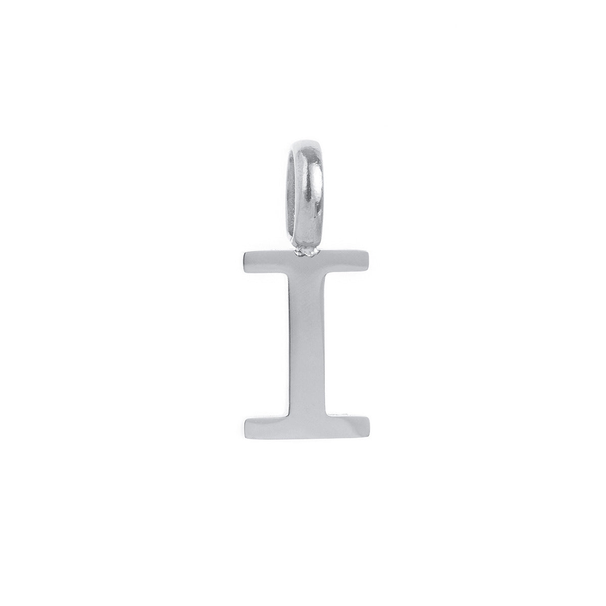 Minimalist Titanium Steel 18K Gold Plated PVD Letter Charm Bar