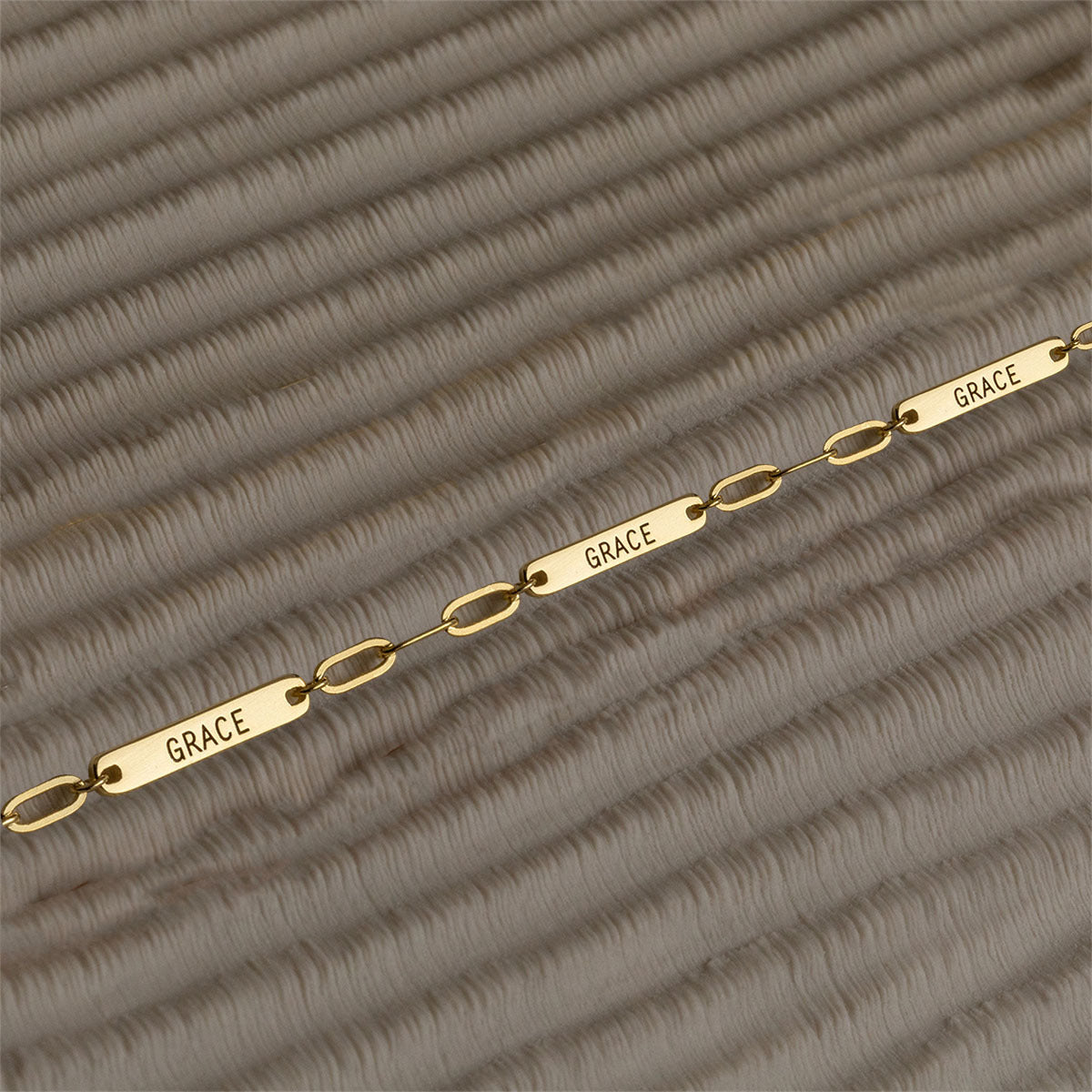 Geometric Letter Stainless Steel Plated Charm Bar Necklace Unisex