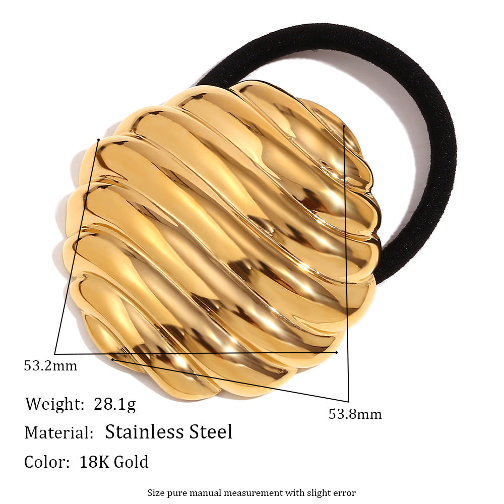 Vintage Butterfly Wing Hair Tie for Women Made of Stainless Steel with 18K Gold Plating