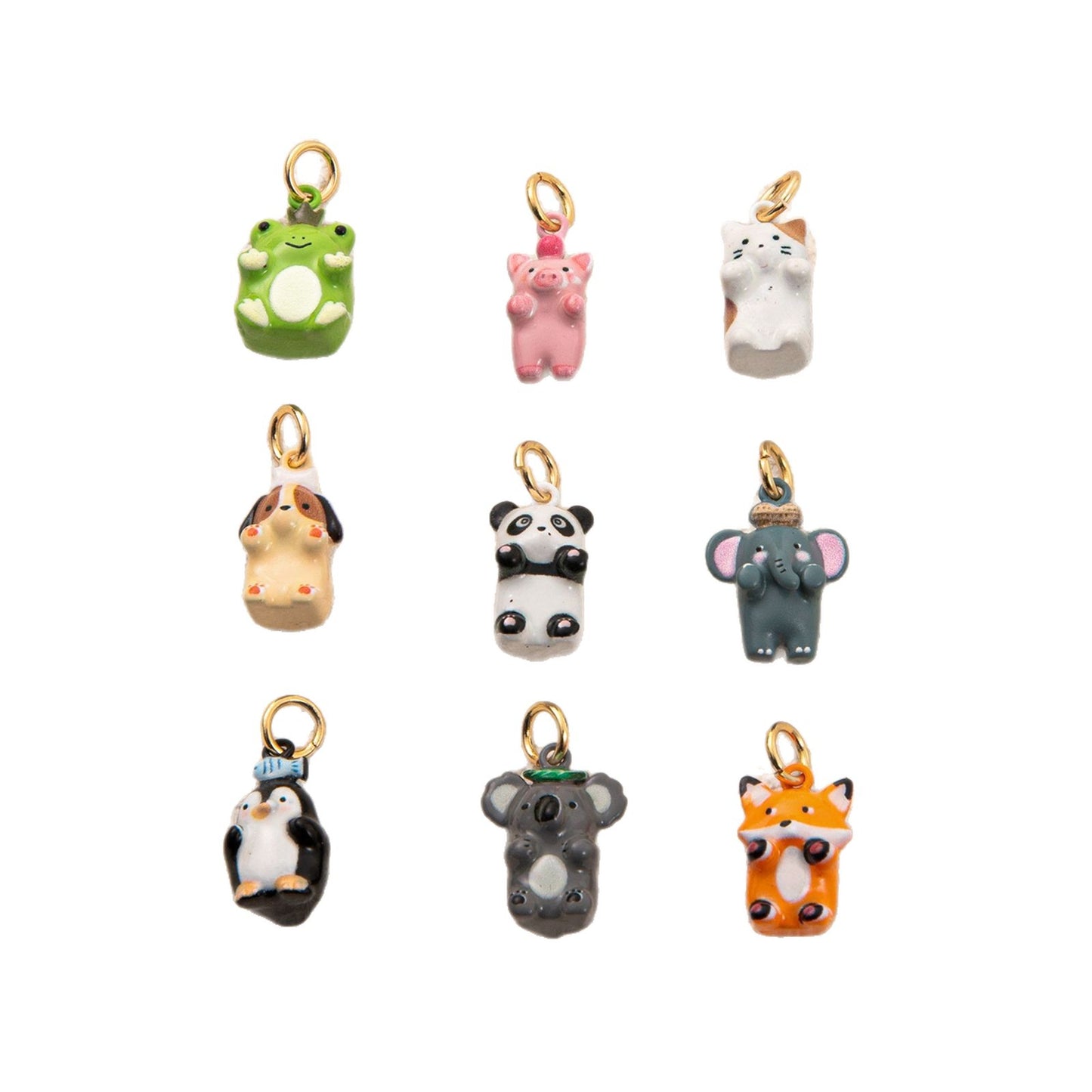 Barretta ciondolo animale minimalista in acciaio inossidabile placcato oro 18K