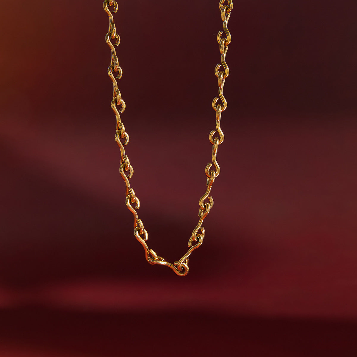 Minimalist Geometric Cubic Zirconia Inlaid Titanium Steel Necklace for Women