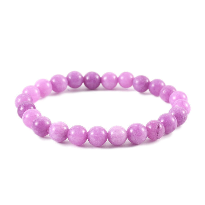 Geometric Natural Stone Agate Beaded Bracelet Unisex Handmade Jewelry