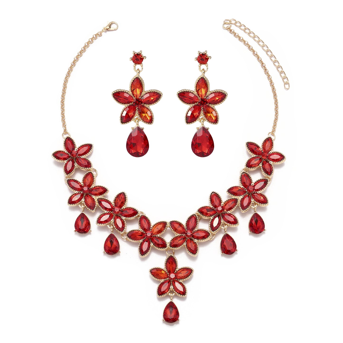Original Design Star Moon Cloud Universe Pattern Electroplated Alloy Necklace and Earrings Set with Crystal Pendant on O-Chain for Women