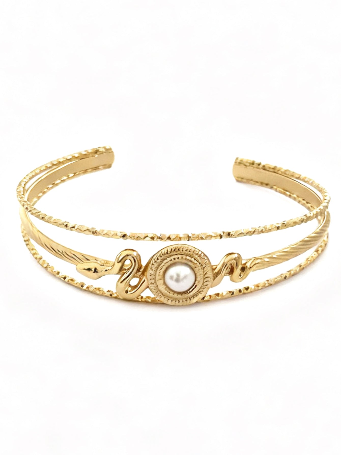 Bohemian Stainless Steel Plated Butterfly Open Cuff Bracelet for Women