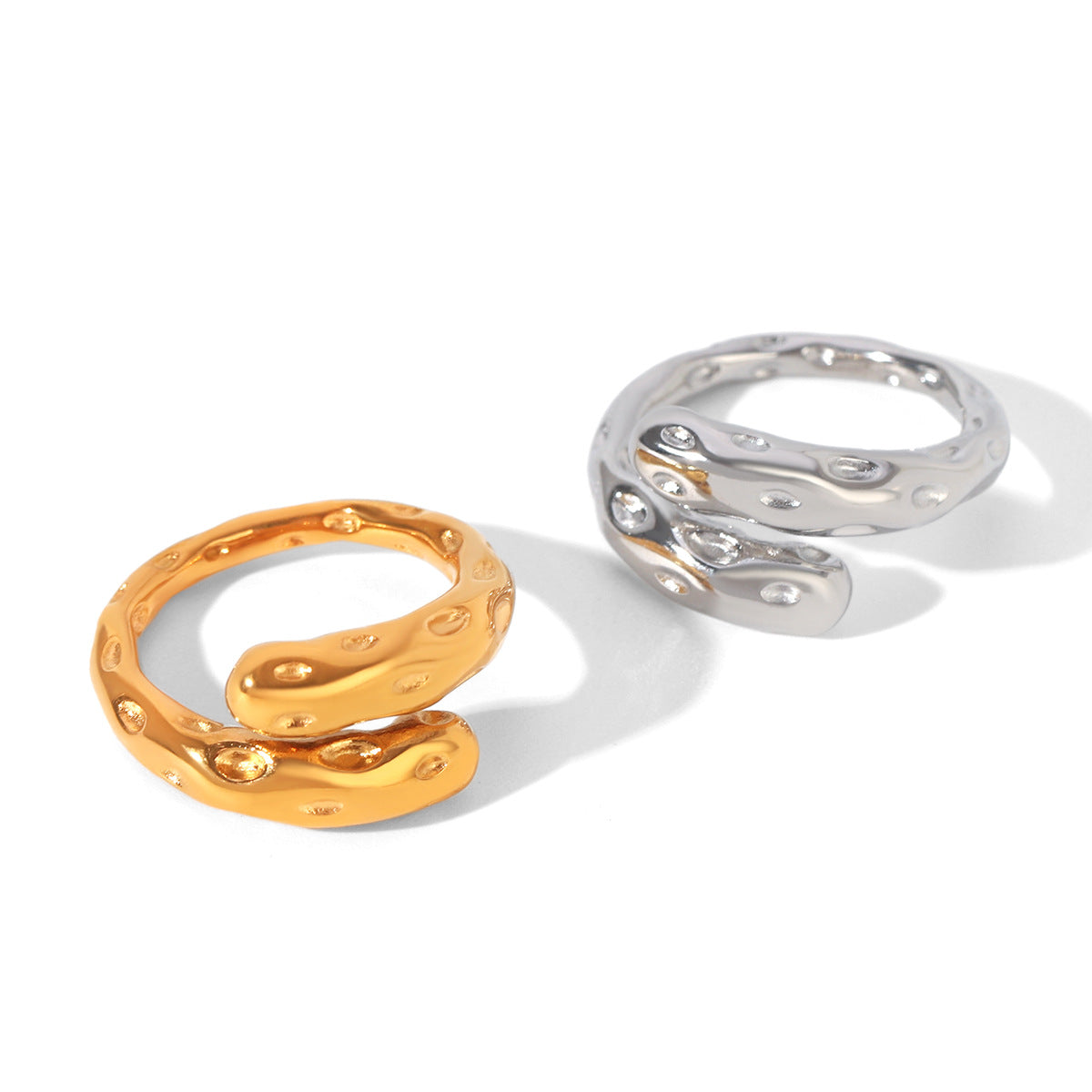 Minimalist Geometric PVD Gold Plated Titanium Steel Stainless Steel Ring for Women