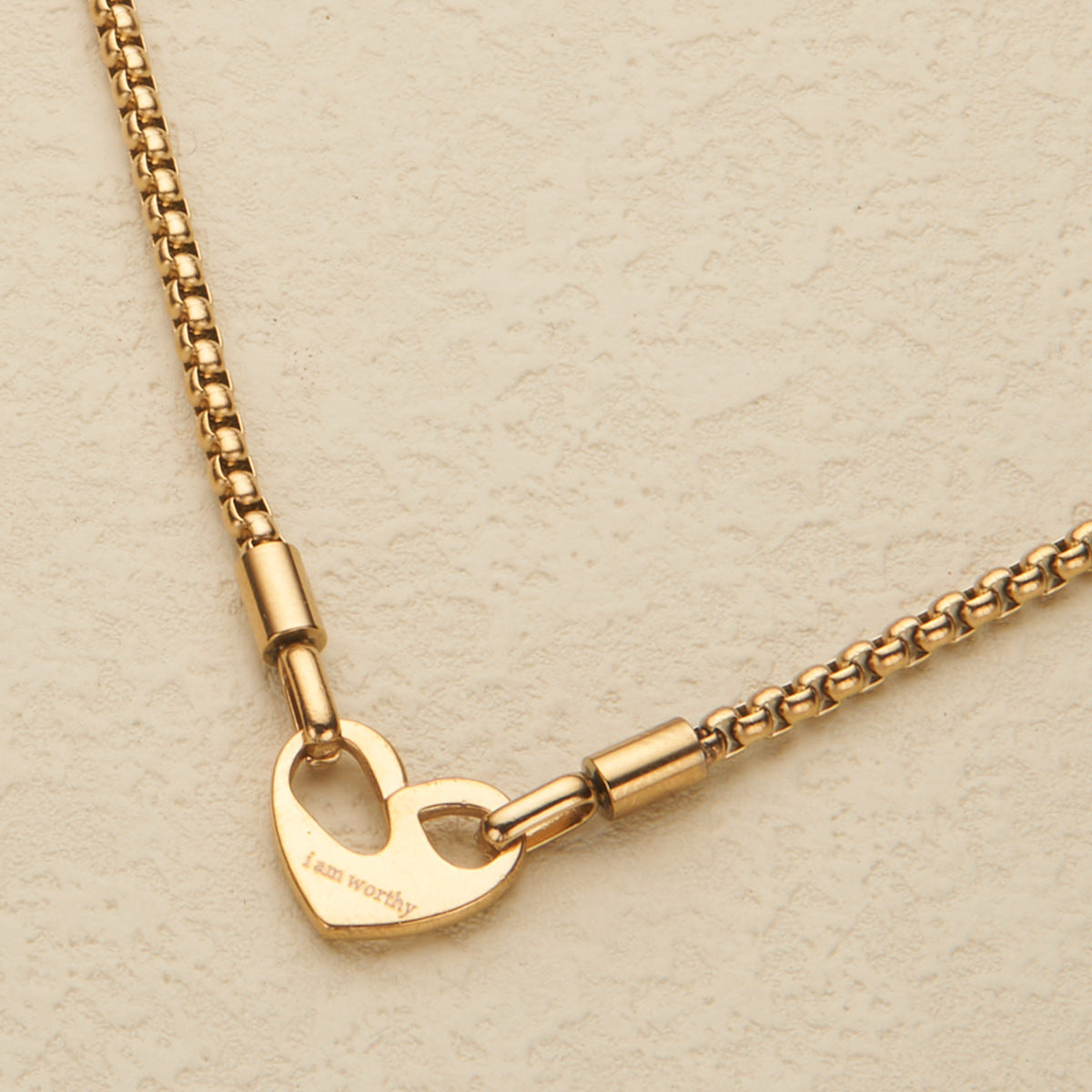 Minimalist Heart-Shaped Stainless Steel Pendant Necklace with Titanium Steel Inlay and Electroplated Finish for Unisex Valentine's Day
