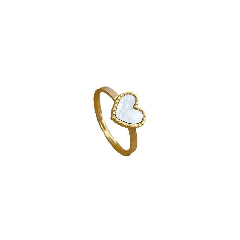 Anillo Corazón Minimalista de Acero Titanio Unisex