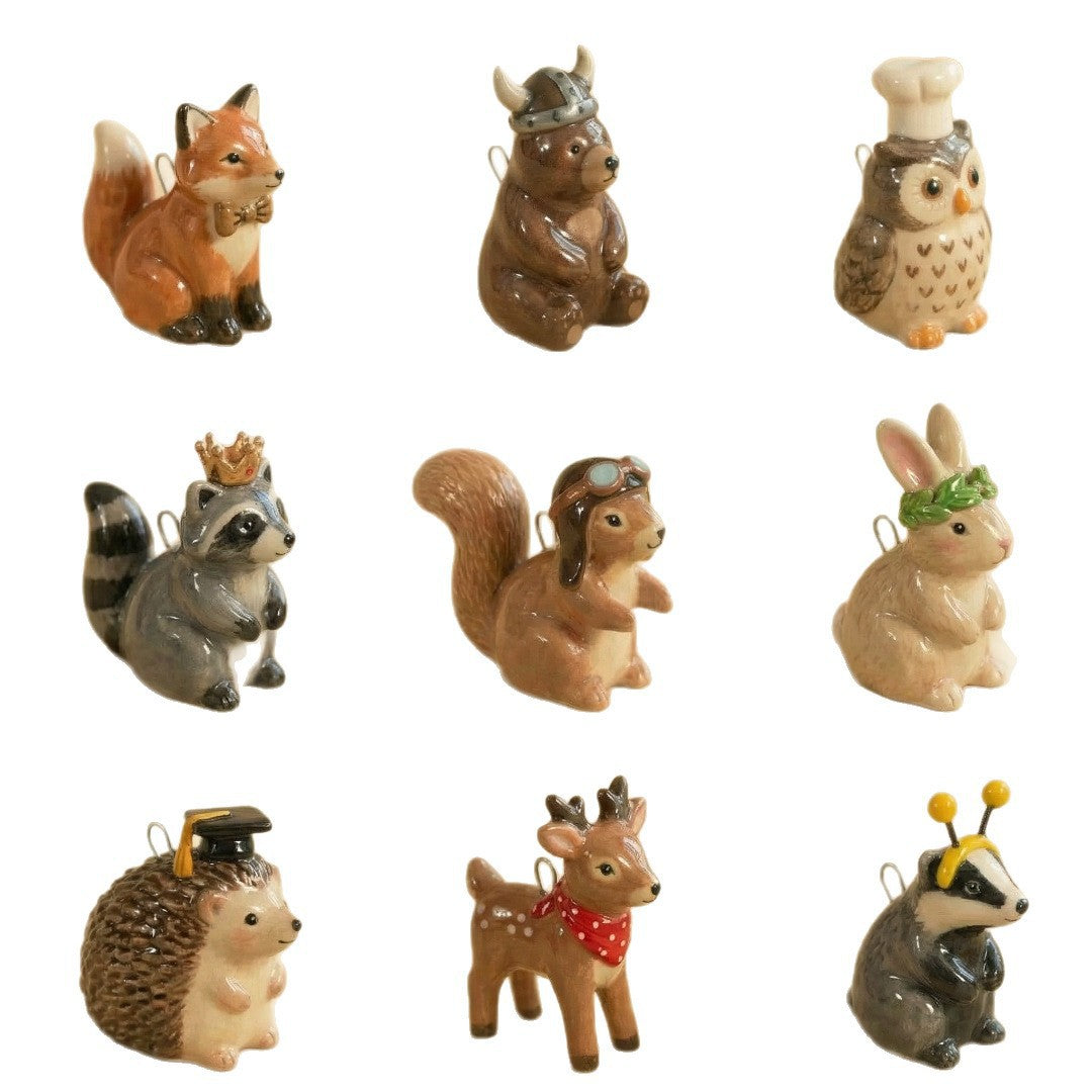 Casual Drip Oil Plated Brass Animal Charm Bar Pendant