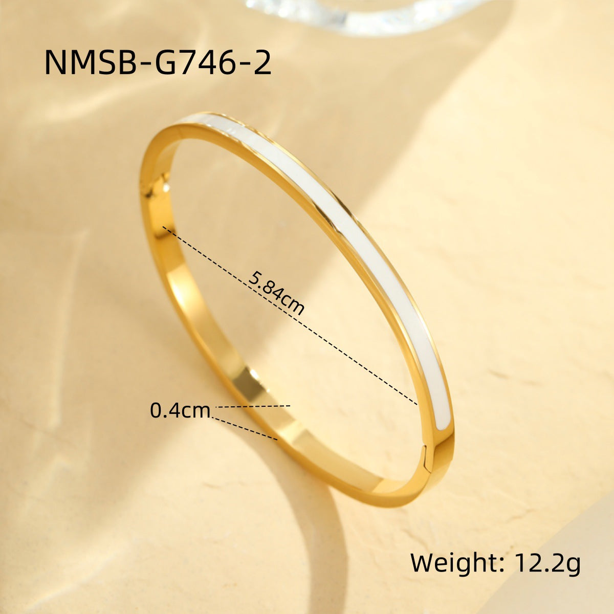 Pulsera Minimalista de Acero Inoxidable a la Moda con Acabado Chapado y Diseño Geométrico para Mujer