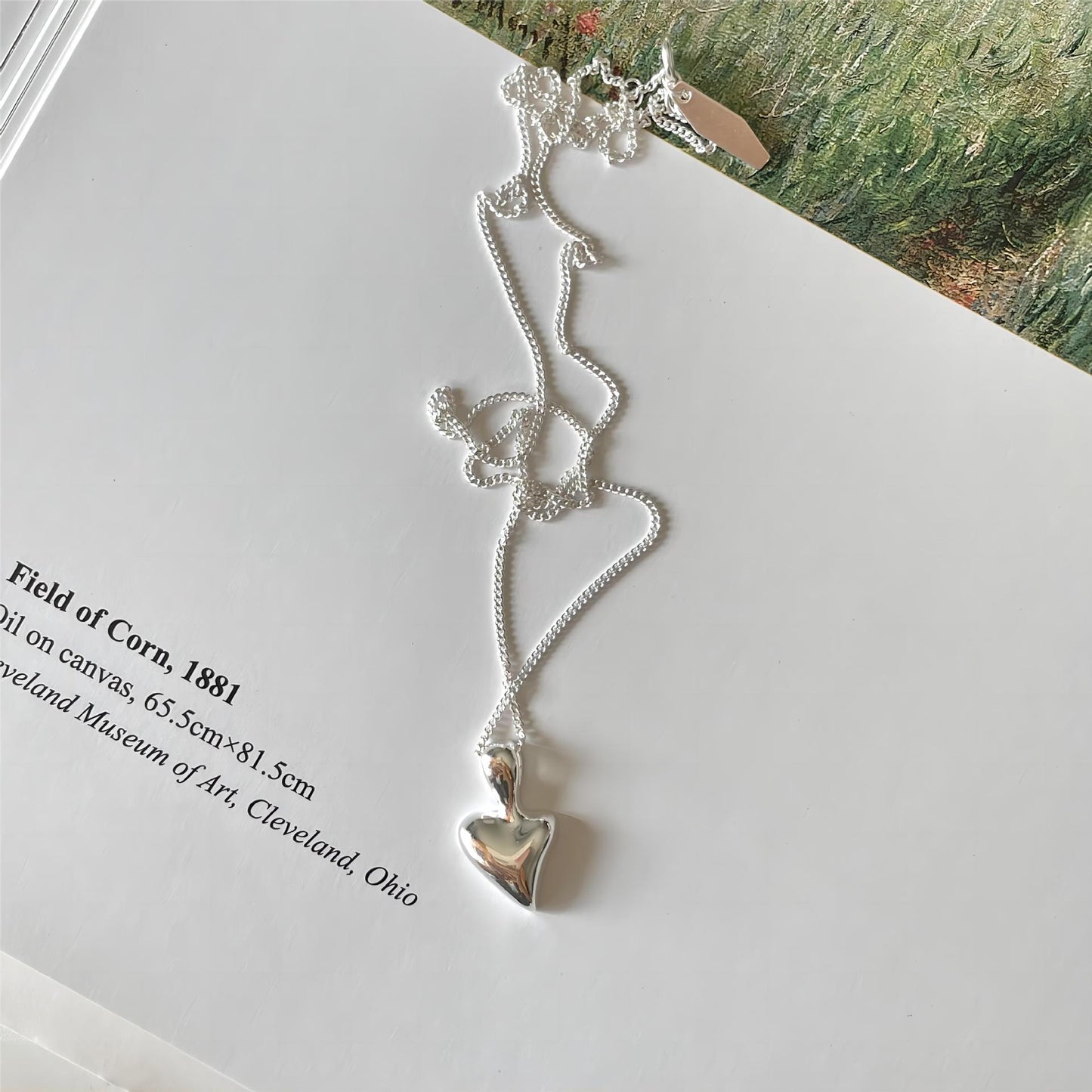 Minimalist Irregular Heart Pendant Necklace in 925 Sterling Silver with Gold Plating on Snake Chain for Women