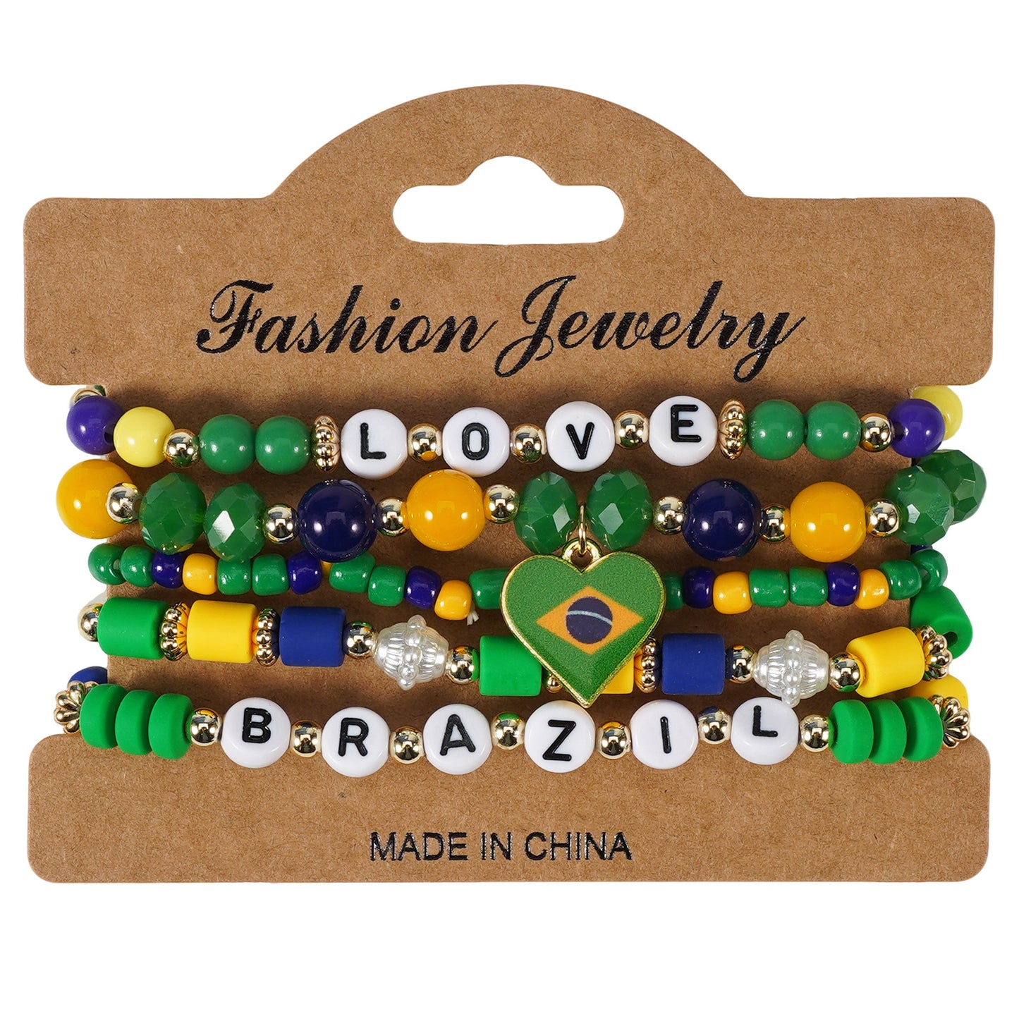 Bohemian Vintage Flag Pattern Glass Beaded Bracelet Unisex