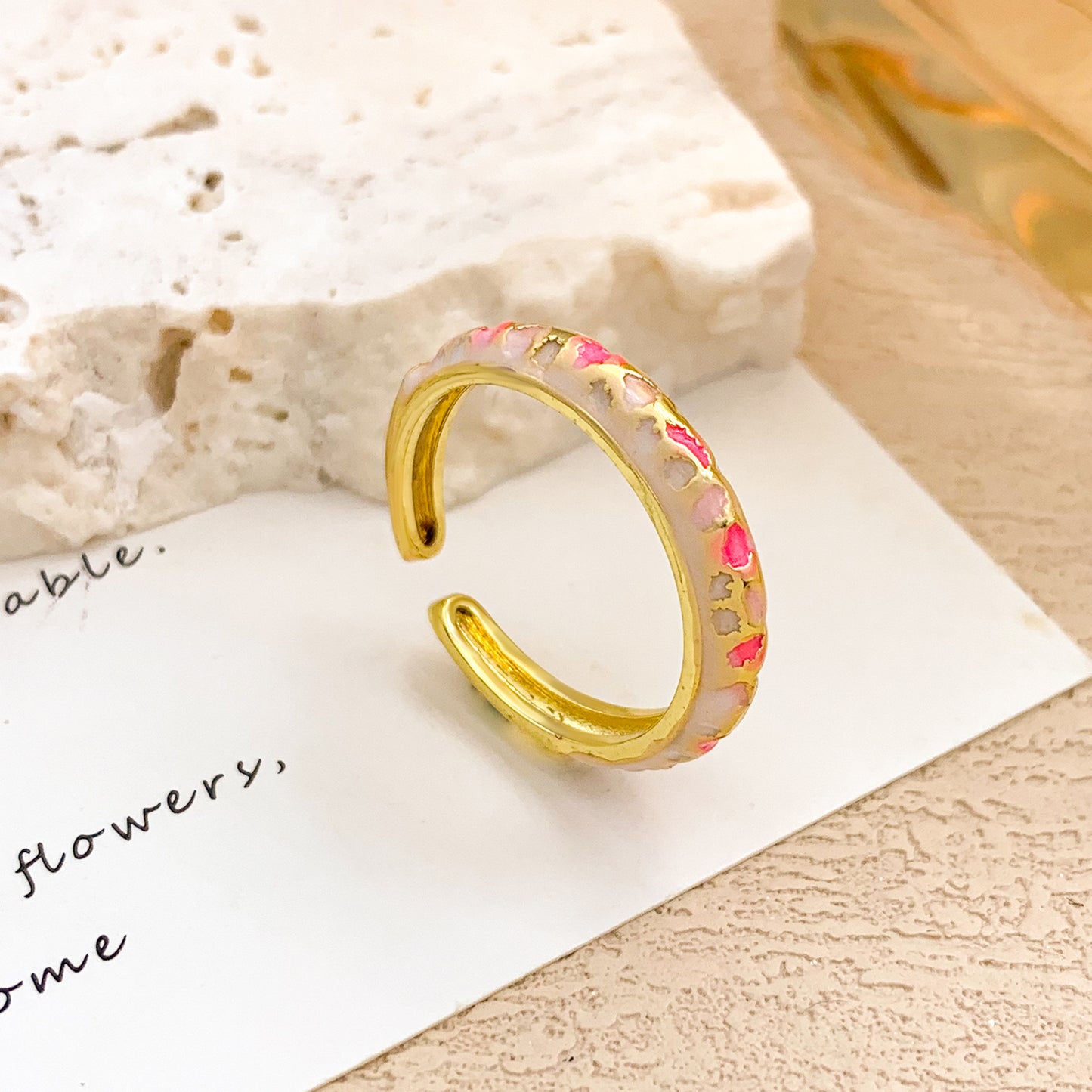 Bohemian Luxury Geometric Alloy Plated Ring for Women