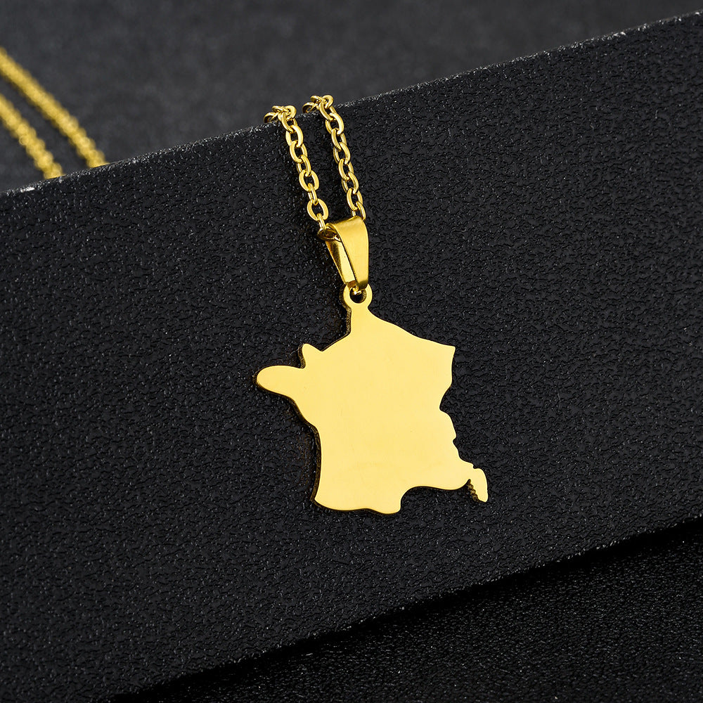 Collar de Acero Inoxidable Minimalista Geométrico con Acabado Chapado para Unisex, Estilo Cadena al Cuello