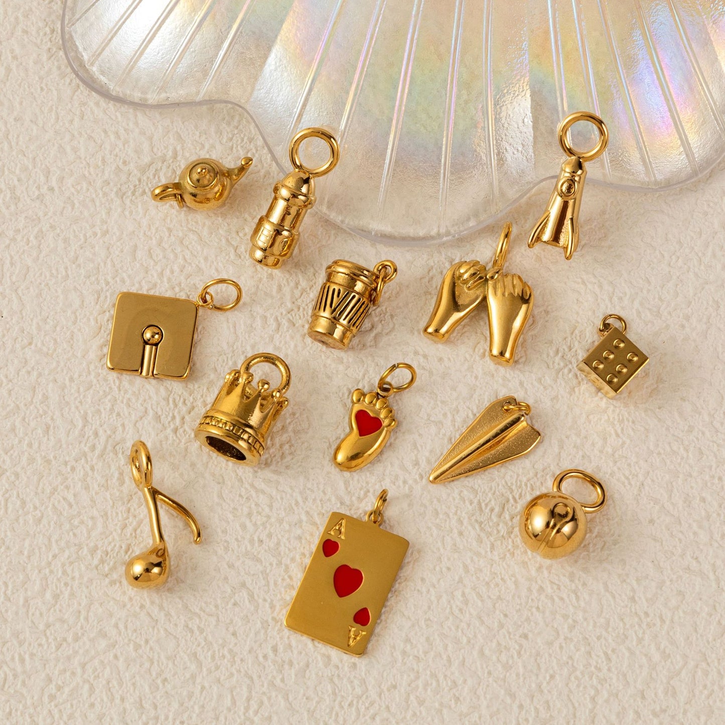 Collana a catena a chicco in acciaio inossidabile geometrica vintage placcata PVD con ciondolo a barretta in oro 18 carati