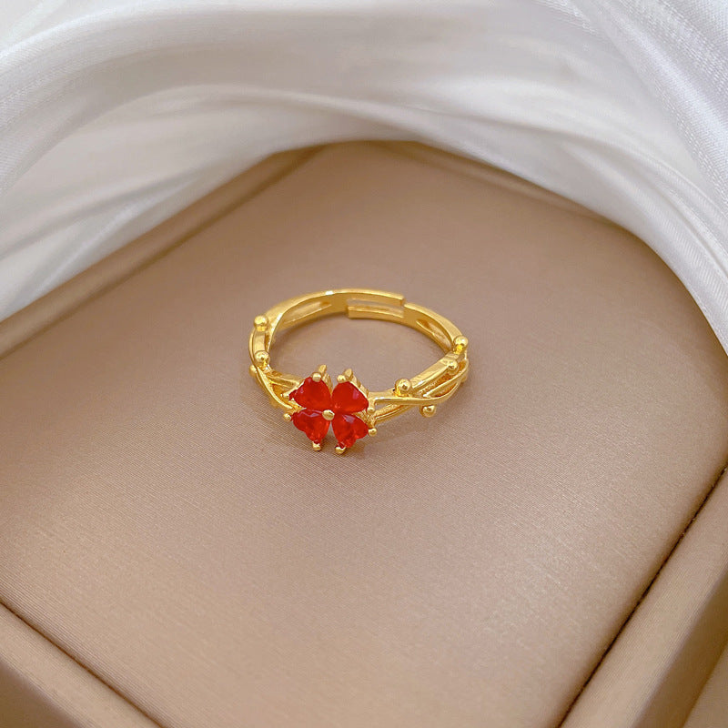 Sweet Minimalist Gold Plated Brass Crown Ring Adjustable Open Band for Women and Couples
