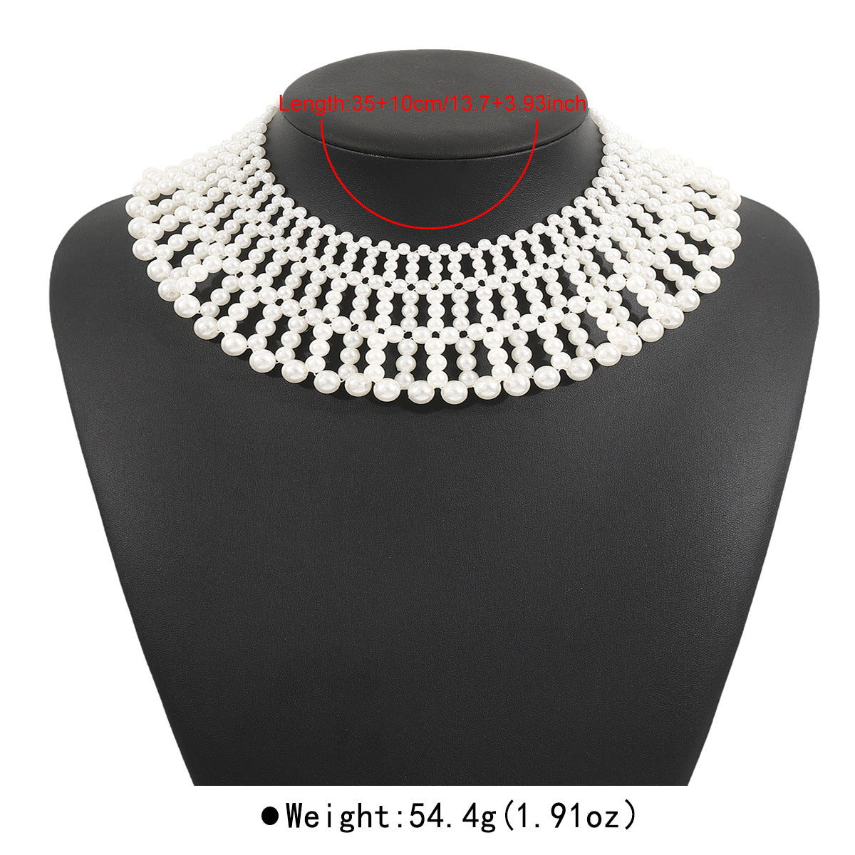 Collana girocollo con perle geometriche stile corte francese vintage da donna