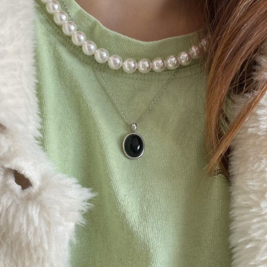 Collana con ciondolo a puzzle geometrico placcata in argento sterling 925 stile bohémien vintage con catena a sfere