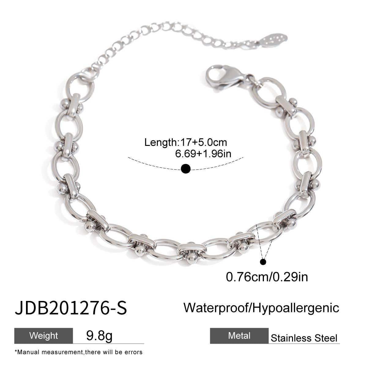 Geometric Plated Stainless Steel Bracelet 18K Gold