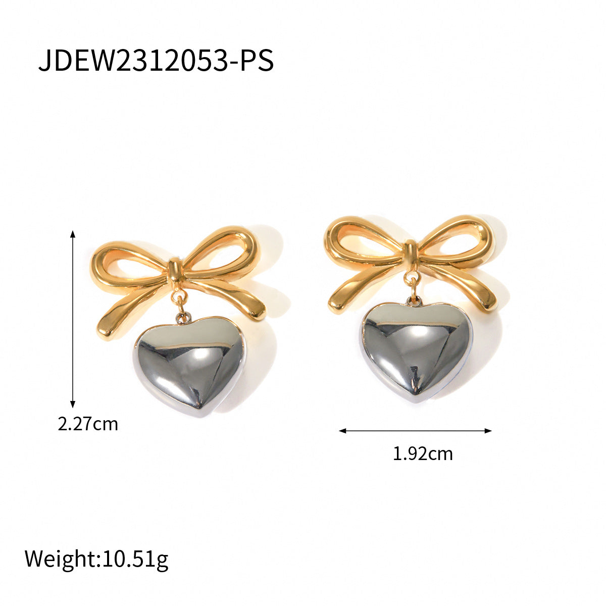 18K Gold Plated Geometric Round Stainless Steel Stud Earrings for Women