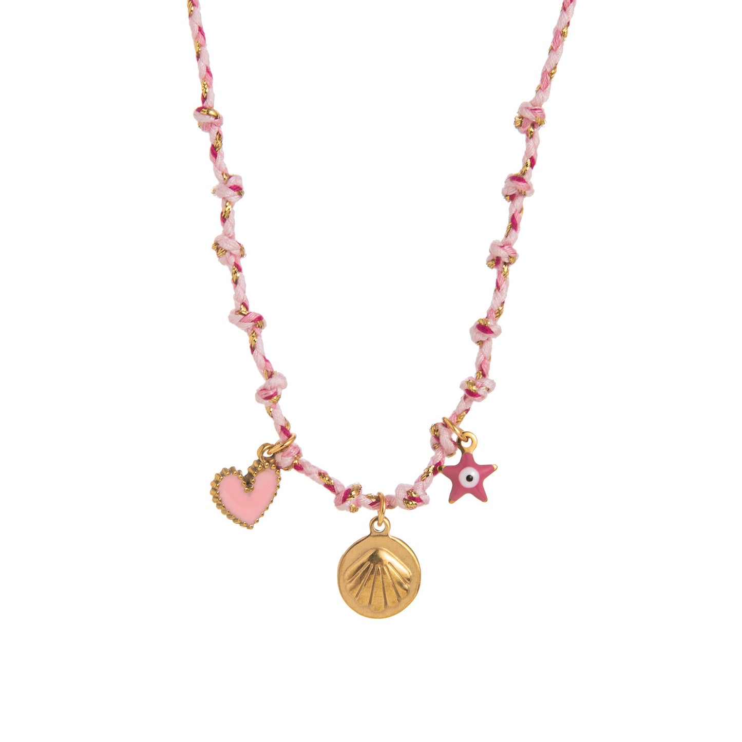 Collana da donna con ciondolo a farfalla a stella, perla e barretta placcata in titanio e acciaio personalizzata